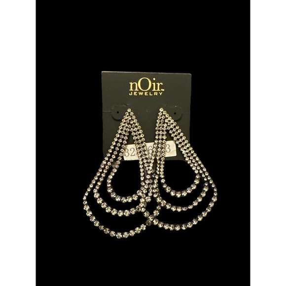 Noir Rhinestone Earrings - Picture 1 of 3
